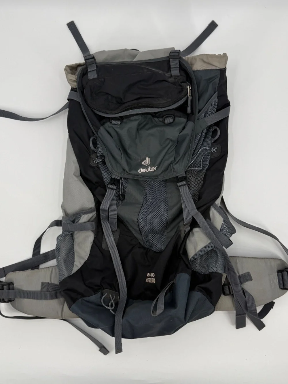 Deuter ACT Zero 60L + 10L Aircontact Backpacking Pack Gray Black Hiking Rucksack